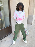 LUNI “BARCA” DARK GREEN CARGO JEANS