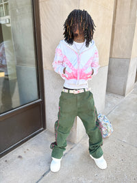 LUNI “BARCA” DARK GREEN CARGO JEANS