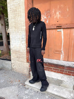 LUNI “ATH” BLACK WASHED SWEATS