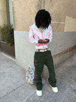 LUNI “BARCA” DARK GREEN CARGO JEANS