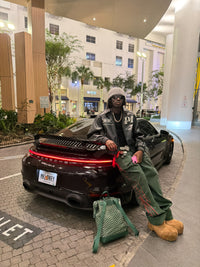 LUNI “BARCA” DARK GREEN CARGO JEANS