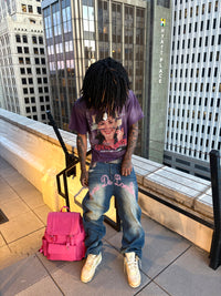 LUNI “SYN” DARK BLUE & VIOLET JEAN