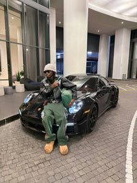 LUNI “BARCA” DARK GREEN CARGO JEANS