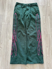 LUNI “BARCA” DARK GREEN CARGO JEANS