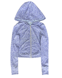 DE OMBRÉ RASPBERRY CHEETAH WOMENS HOODIE
